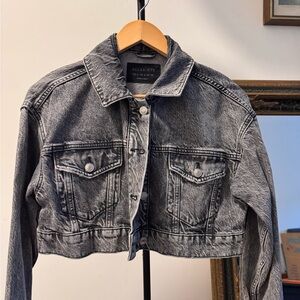 All Saints Women's Charcoal Denim Jacket